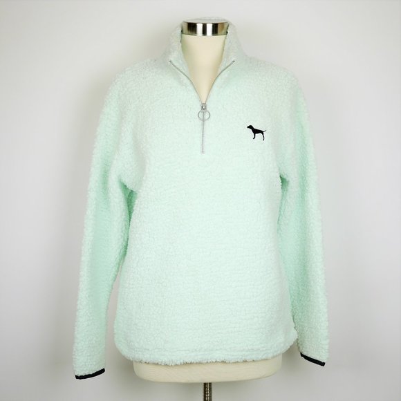 PINK VS Mint green1/4 zip fleece pullover jacket